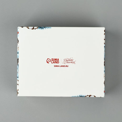 Цена за 5 шт. Коробка складная с пластиковой крышкой «С Новым годом!», 11.5×9×4 см