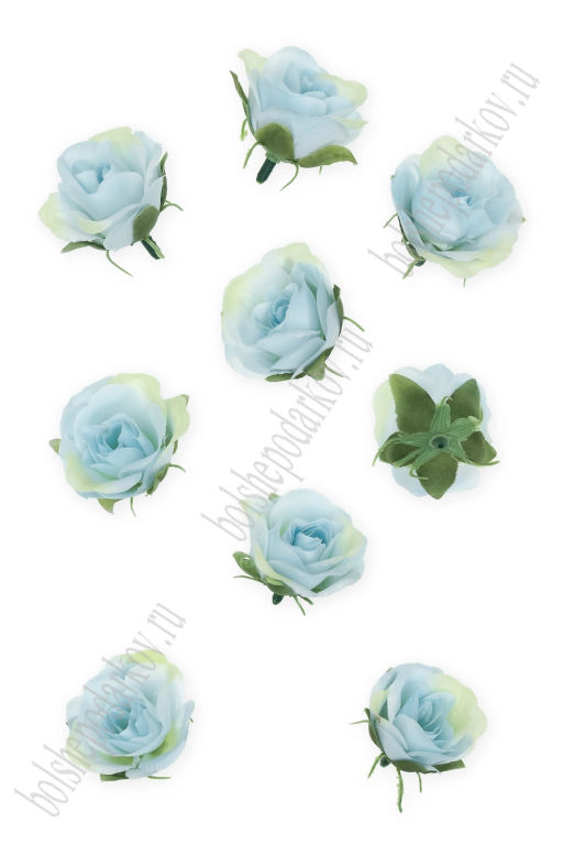 Головки цветов "Роза" 4 см (10 шт) SF-7874, голубой