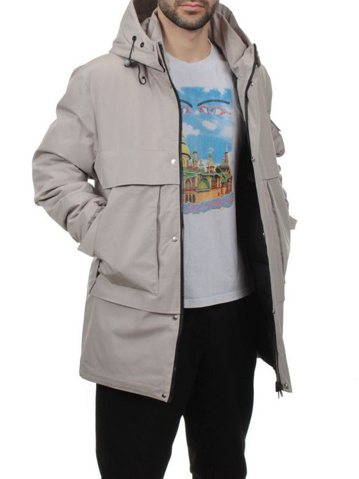 8896 BEIGE Куртка мужская зимняя облегченная (130 гр. холлофайбер) - Fashion фото 6