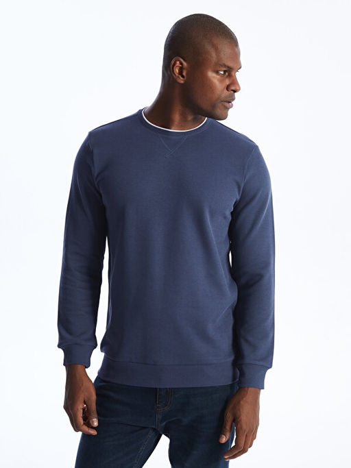 Bisiklet Yaka Uzun Kollu Erkek Sweatshirt - Waikiki фото 2