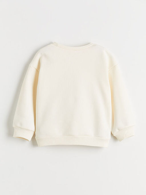 Bask?l? K?z ?ocuk Sweatshirt