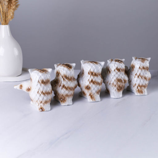 Фигурки Сова музыкант 5 штук 10 см / W632-1 /уп 24/ - Галеонтрейд фото 5