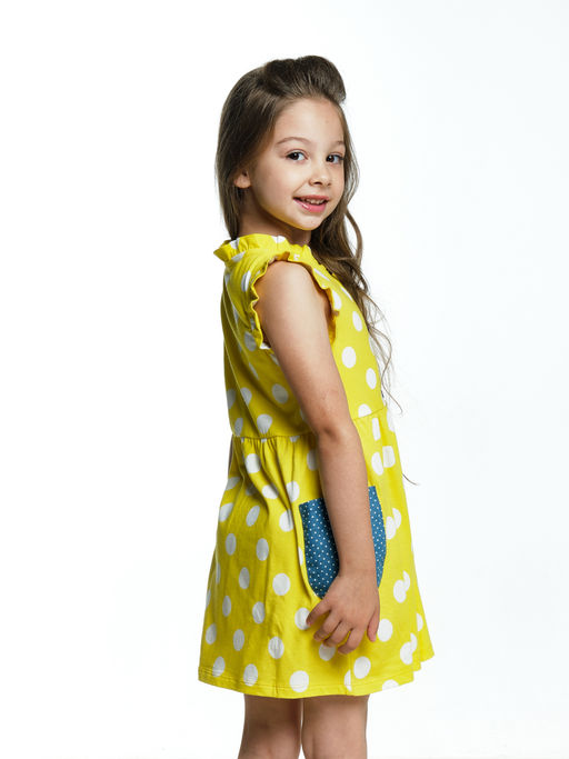 Платье для девочки UD 2956 желтый горох - Mini maxi фото 2