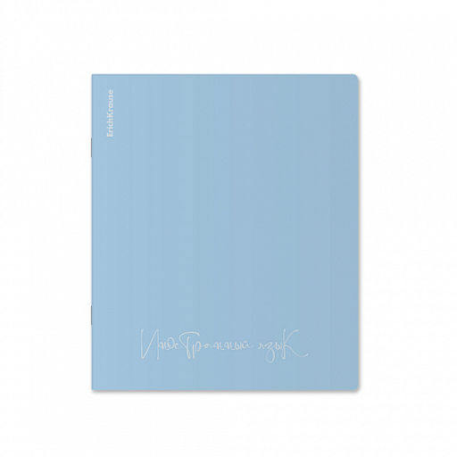 Цена за 6 шт. Тетрадь общая ученическая с пластиковой обложкой на скобе ErichKrause Pastel ассорти, Иностранный язык, 48 листов, клетка  фото 3