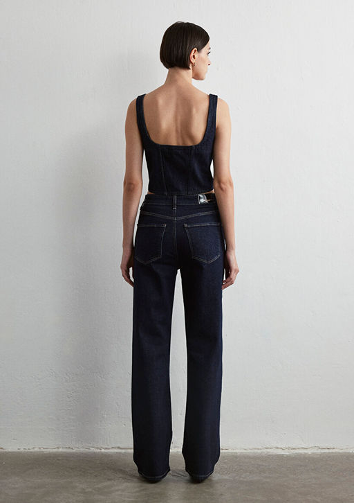 Victoria Gold Premium Koyu Rinse Jean Pantolon - Mavi фото 5