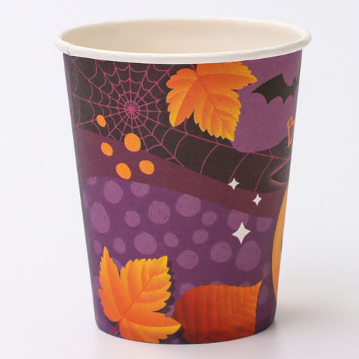 Цена за 6 шт. Стакан одноразовый бумажный «Весёлая тыква», 250 мл , на Хэллоуин