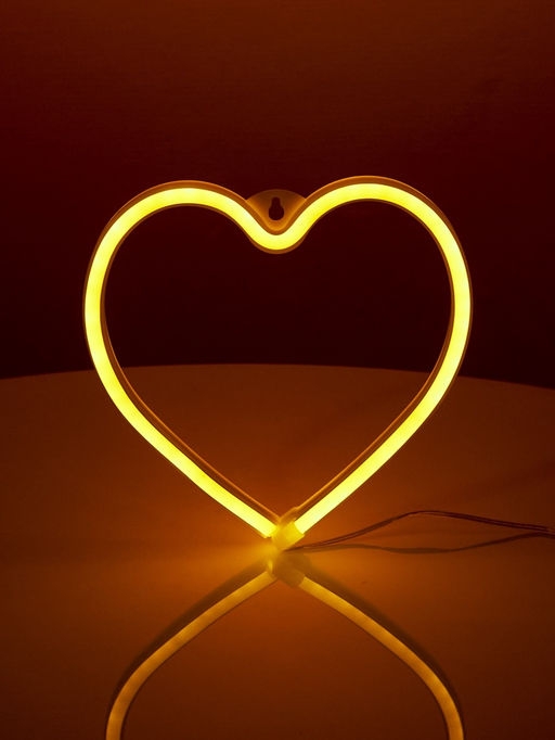 Неоновая вывеска Сердце 20?20 см, батарейки ААх3 (не в комплекте), USB, свечение тёплое белое - Luazon lighting фото 3