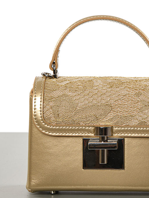 LACCOMA сумка F2100-золотистый натуральная кожа  фото 5