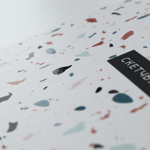 Скетчбук в твердой обложке на гребне А5, 80 л. 100 г/м Мрамор - Artfox фото 4