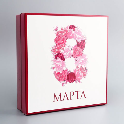 Цена за 5 шт. Коробка подарочная складная 8 марта, 30?30?8 см