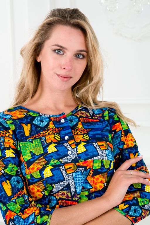 Платье женское из кулирки Амина яркие буквы - Амадэль фото 8