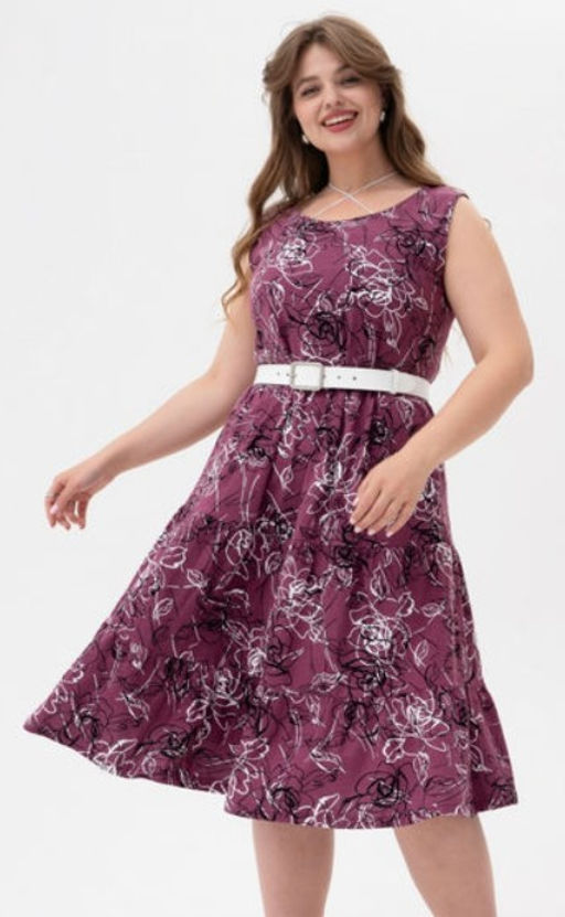 Сарафан( платье) с ярусной юбкой хлопок 100%