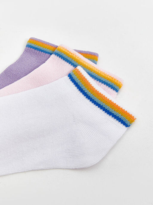 Basic K?z ?ocuk Patik ?orap 3l? - Waikiki фото 3