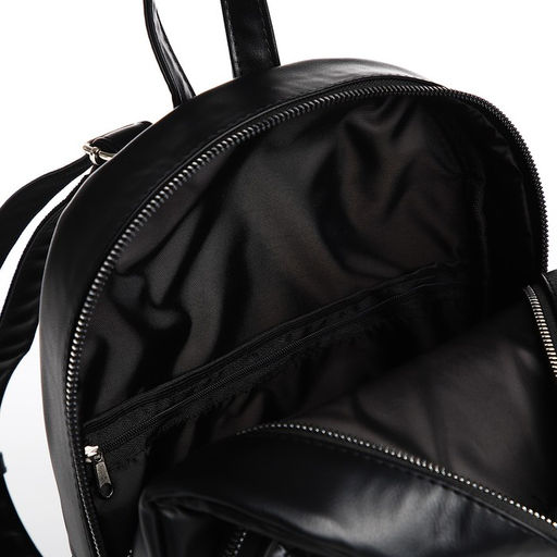 Рюкзак женский городской TEXTURA, на молнии, с карманом, размер 31×10×25 см, чёрный