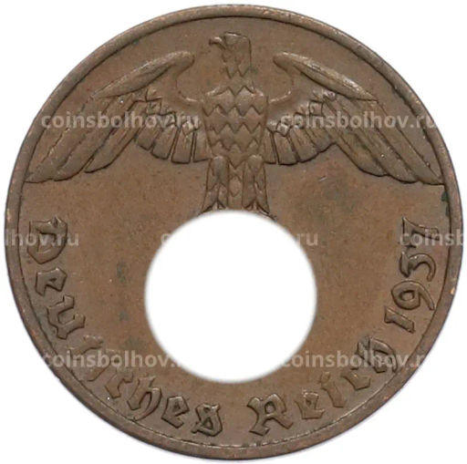 Монета 1 рейхспфенниг 1937 года A Германия