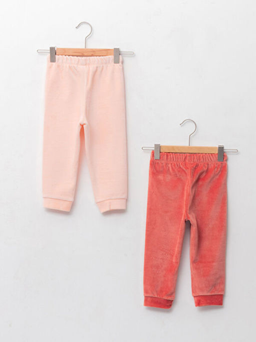 Beli Lastikli Kadife K?z Bebek Pijama Alt 2li - Waikiki фото 2