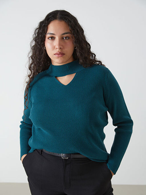 Dik Yaka Kad?n Triko Kazak