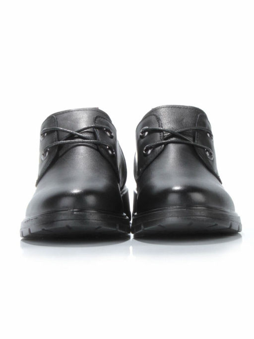 03-5077 BLACK Полуботинки женские (натуральная кожа)