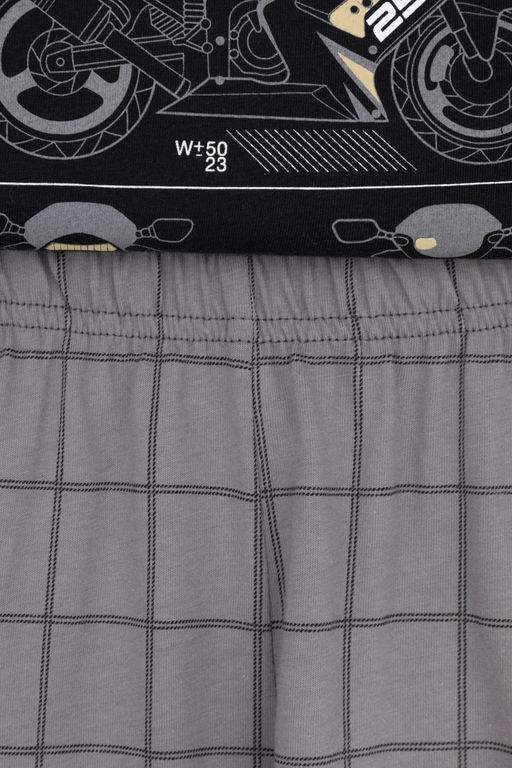 Crockid _ К 1600/черный,двойная клетка пижама дет  фото 4