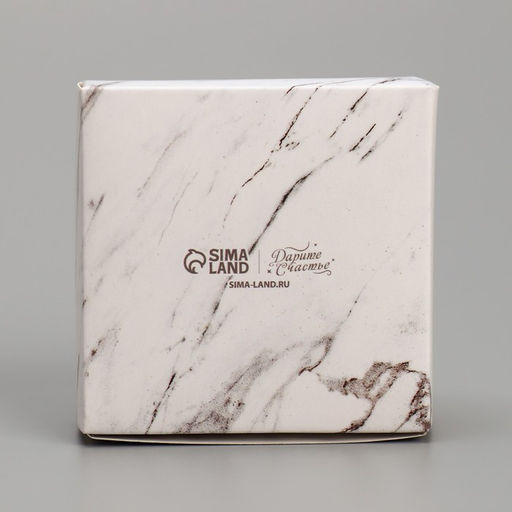 Цена за 5 шт. Коробка под бижутерию, упаковка, «Мрамор», 7.5 х 7.5 х 3 см