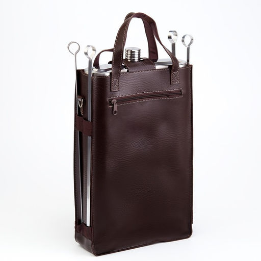 Фляжка СССР, нержавеющая сталь, чехол, 5.15 л, с 4 шампурами l-40 см - Сима-ленд фото 4