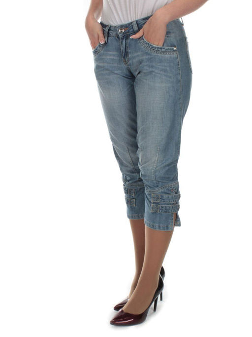 BF451-170+2-15 BLUE Бриджи женские (100% хлопок) - Fashion фото 3