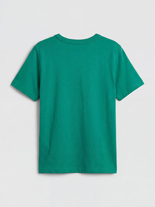 Bisiklet Yaka Bask?l? Erkek ?ocuk Ti??rt