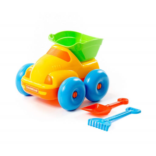 Набор для песка "Блоппер" 3 предмета: самосвал, лопатка, грабли (7322) 18,5*16*13,5см, Полесье