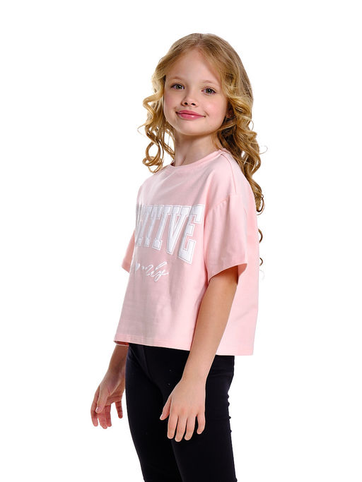 Футболка с принтом UD 7569 крем-роз - Mini maxi фото 3