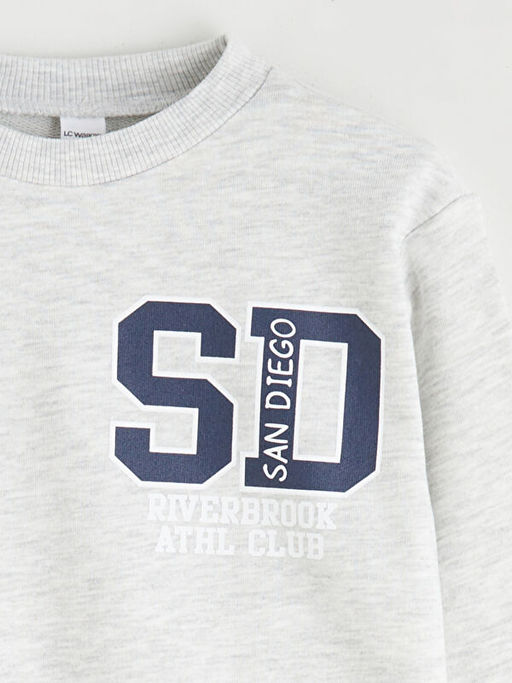 Bask?l? Erkek ?ocuk Sweatshirt ve E?ofman Alt?