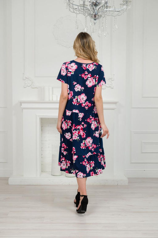 Платье женское из кулирки Кармелита яблоневый цвет - Амадэль фото 13