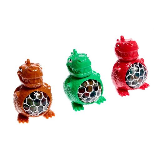 Цена за 11 шт. Мялка «Динозавр» с гидрогелем, цвета МИКС