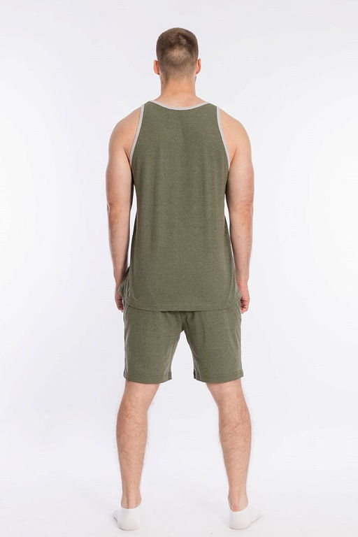 Костюм (майка+шорты) М122033Пб Хаки - Елена фото 3