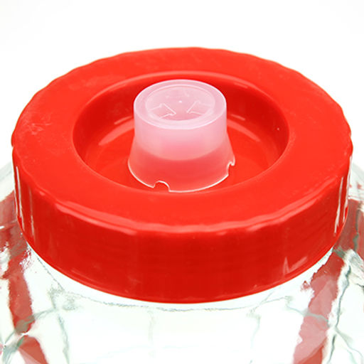 Банка стеклянная с гидрозатвором для солений, вина и брожения, 14л, д27см h36см, пластмассовая крышка твист-офф, опоясана лентой для переноски, д/горловины 15см (Китай) - Домашняя мода фото 4