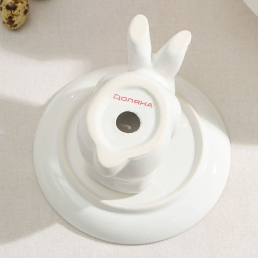 Блюдо для десертов Доляна «Зайка в золотом», 16×9.5 см