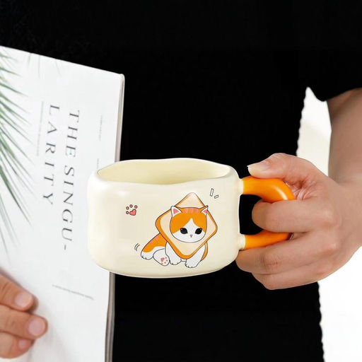 Кружка Cat loves baking, toast (450 ml)
