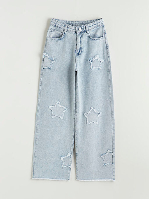 Wideleg K?z ?ocuk Jean Pantolon