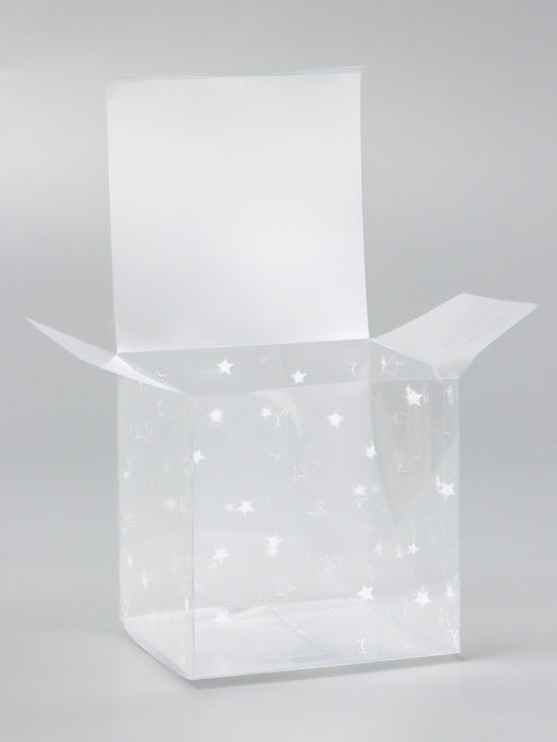 Цена за 5 шт. Складная коробка из PVC Звездопад, прозрачная с рисунком, 10?10?10 см 5 шт. - UPAK LAND фото 2