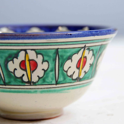 Пиала Риштанская Керамика Узоры, 11 см, большая, микс - Шафран фото 4