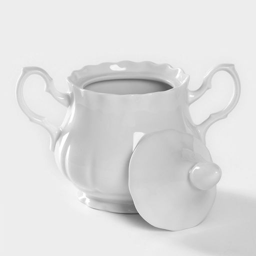 Сахарница Добрушский завод «Романс», 550 мл, фарфор, белая