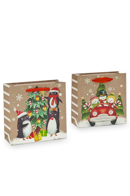 Пакет Новогодний 14,5*15*6 см (12 шт) SF-7566, микс №41 - Больше подарков фото 2