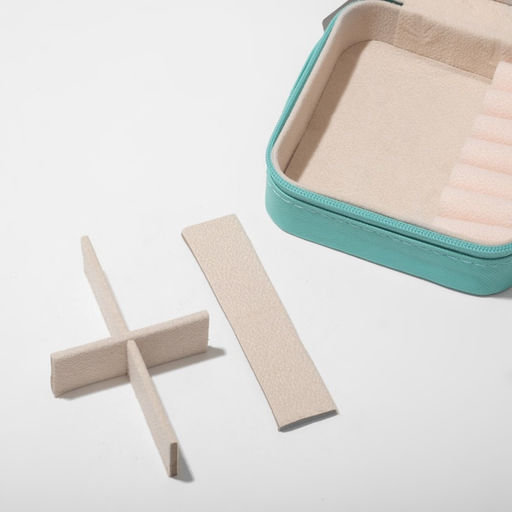 Шкатулка, 10.5×10.5×5 см, голубая