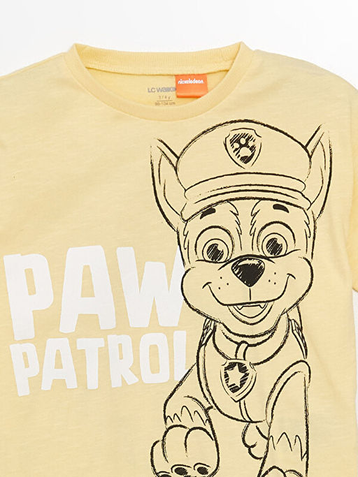 Bisiklet Yaka Paw Patrol Bask?l? Erkek Bebek Ti??rt - Waikiki фото 3