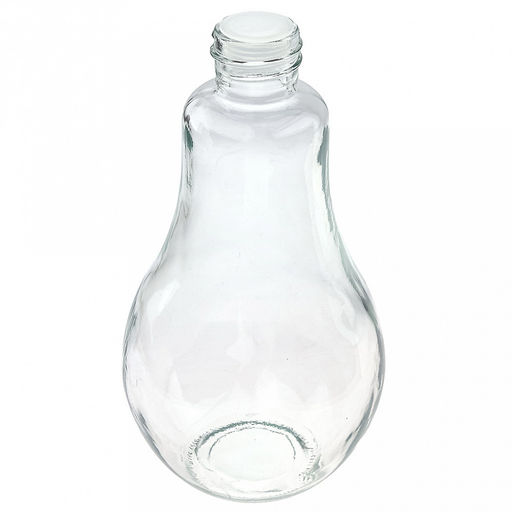 Бутылка стеклянная Лампочка 0,85л, д11см h21,5см, д/горла 2,5см, с трубочкой, винтовая металлическая крышка с отверстием для трубочки (д/основания 5,5см) (Китай) - Домашняя мода фото 5