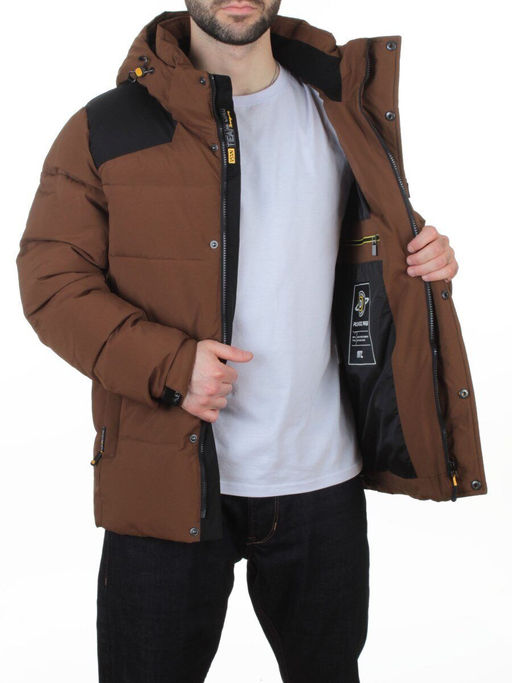 D6263 BROWN Куртка мужская зимняя (200 гр. холлофайбер)