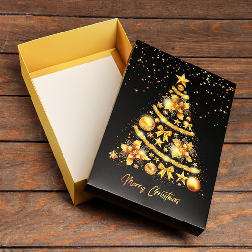 Цена за 5 шт. Коробка складная, крышка-дно,Merry Christmas 30 х 20 х 9 см - UPAK LAND фото 3