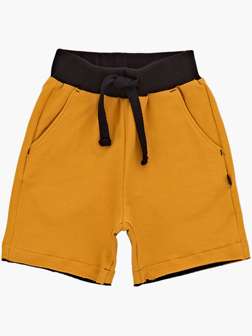 Шорты трикотажные 22-1649 чёрный/желтый - Mini maxi фото 12