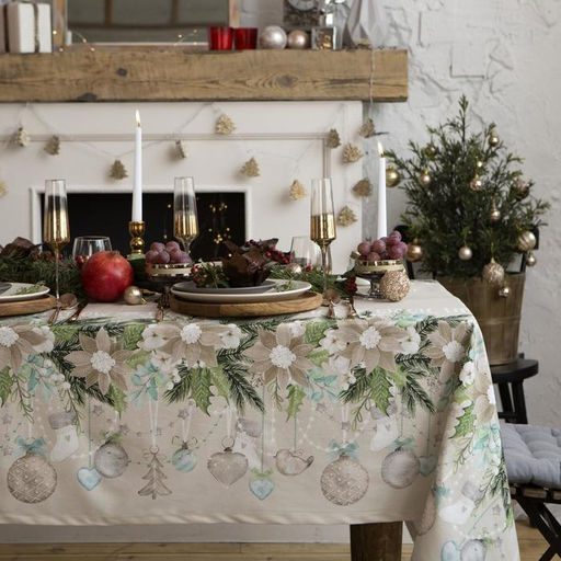 Скатерть Этель Beautiful Сhristmas 149х110см с ГМВО, 100%хл, 190г/м2  фото 6
