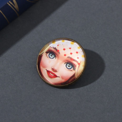 Набор: брелок для ключей и значок для одежды, рюкзак Русский парень и девушка, 6?11 см