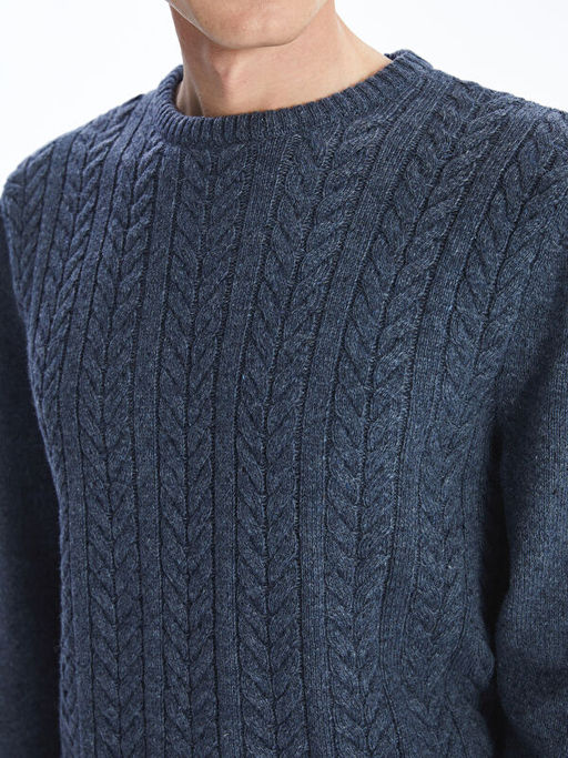 Bisiklet Yaka Erkek Triko Kazak